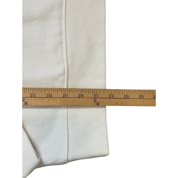 Topman Men's Cream Hoodie Sweatshirt Size XL Drawstring Front Pocket Cotton Poly - Picture 6 of 12